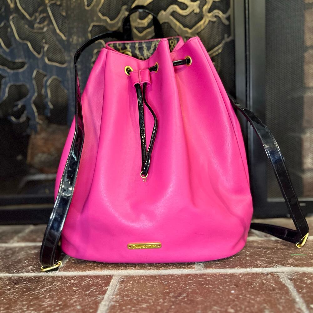 Juicy Couture Hot Pink Bucket Backpack